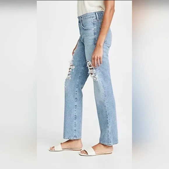 COH Citizens Of Humanity Emery Long Mid Rise Relaxed Straight Jeans Size 23 - Picture 11 of 16